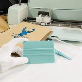 img 2 attached to 🛠️ 2-Pack TECKWRAP Mint Craft Squeegee: Vinyl Scraper, Decal Applicator Tool