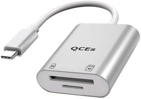 img 4 attached to QCEs USB-C Memory Card Reader: совместимый с Thunderbolt 3 для MacBook Pro 2019, MacBook Air/iPad Pro 2019/2018, Galaxy S10/S9, Surface Book 2 и других устройств.