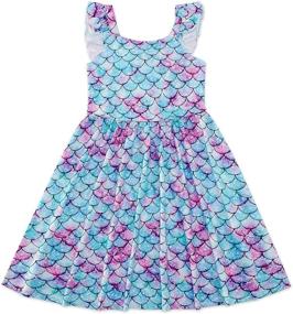 img 3 attached to 👗 Dresses Mermaid Sleeveless Vintage Sundress: Elegant Girls' Clothing for a Classic Look