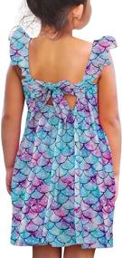 img 4 attached to 👗 Dresses Mermaid Sleeveless Vintage Sundress: Elegant Girls' Clothing for a Classic Look