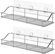 🛁 sus304 stainless steel rustproof wall mounted shelf organizer - 2 pack: odesign adhesive bathroom caddy, kitchen spice rack, shower storage solution, no drilling required logo