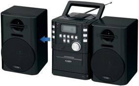 img 3 attached to 📻 Jensen CD-725 Portable CD Music System: Cassette & FM Stereo Radio Combo