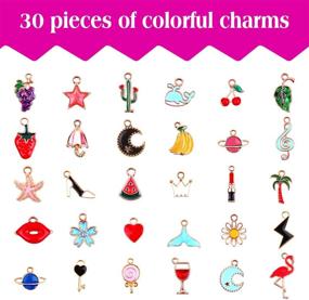 img 3 attached to 💍 Flasoo 300Pcs Expandable Bangle Bracelets with Charms: 20 Bangles, 30 Jewelry Charms, 50 Charm Pendants, 200 Jump Rings – Perfect DIY Craft Jewelry Making Set