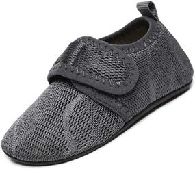 img 1 attached to 👟 HONCAN Lightweight Breathable Anti-Slip HC22268 Black Children's Shoes - Ideal as Slippers