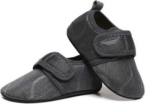 img 3 attached to 👟 HONCAN Lightweight Breathable Anti-Slip HC22268 Black Children's Shoes - Ideal as Slippers