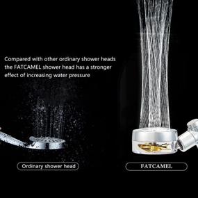 img 3 attached to 🚿 FATCAMEL Turbo Fan Handheld Shower Head - High Pressure with Built-In Filter