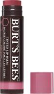 💄 burts bees hibiscus tinted lip balm: 100% natural, enhanced with shea butter &amp; botanical waxes - 1 tube logo