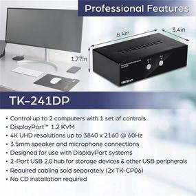 img 3 attached to TRENDnet DisplayPort Computers Resolution TK 241DP