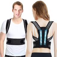 👍 q.m.r back posture corrector: adjustable & breathable support for men and women - promote straight back and relax shoulders (large size) logo