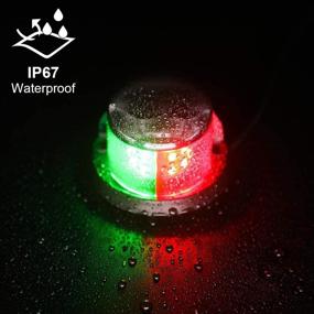 img 2 attached to 🚤 Obcursco Boat Navigation Lights, Front-Mounted LED Bow Lights for Marine, Pontoon, Skiff, and Small Boats, 12V DC