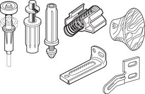 img 1 attached to 🚪 PRIME-LINE N 7283 Bi-Fold Door Repair Kit, 7/8 Inch Wide Top Track Compatibility, Mixed Materials, 3/4 Inch Length x 5/8 Inch Width x 3-1/2 Inch Depth, Mill Finish