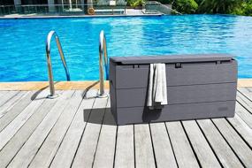 img 1 attached to 📦 Durable and Spacious Duramax 86600 Resin Outdoor Storage Deck Box, 270 Litre, in Sleek Gray Design