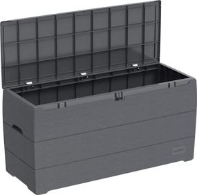 img 3 attached to 📦 Durable and Spacious Duramax 86600 Resin Outdoor Storage Deck Box, 270 Litre, in Sleek Gray Design