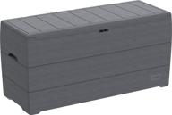 📦 durable and spacious duramax 86600 resin outdoor storage deck box, 270 litre, in sleek gray design logo