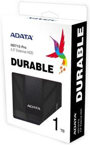 img 1 attached to 💧 ADATA HD710 Pro 1TB USB 3.1 IP68: Бескомпромиссно водонепроницаемый, устойчивый к ударам и пыли, усиленный внешний жесткий диск