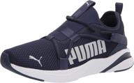 🏃 ultimate performance: puma softride running shoes for men in black and white logo