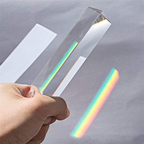 img 2 attached to 🔍 Cedilis 2-Pack 6 Inch Light Optical Glass Crystal Triangular Prism: Enhance Light Refraction Spectrum Learning, Unique Photography, and Science Physics Teaching
