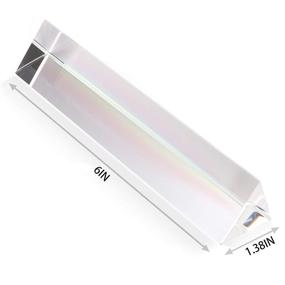 img 3 attached to 🔍 Cedilis 2-Pack 6 Inch Light Optical Glass Crystal Triangular Prism: Enhance Light Refraction Spectrum Learning, Unique Photography, and Science Physics Teaching