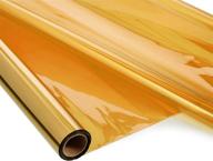 👑 crown display yellow cellophane wrap roll - 30" wide x 50' long - ideal for easter baskets, flower bouquets, and gift wrapping logo