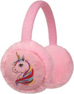 🦄 flammi kids winter earmuffs: unicorn ear warmers in faux fur for boys and girls - snuggle up in style! logo