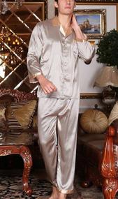 img 3 attached to 👖 Men's Sleepwear: Pajama Set with Pocket and Zipper for Nighttime Comfort and Lounging