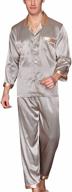 👖 men's sleepwear: pajama set with pocket and zipper for nighttime comfort and lounging logo