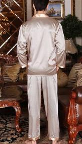 img 1 attached to 👖 Men's Sleepwear: Pajama Set with Pocket and Zipper for Nighttime Comfort and Lounging