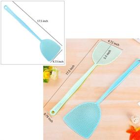 img 1 attached to 🪰 3-Pack Fly Swatter | Strong & Flexible Manual Swat Set for Pest Control | Assorted Colors (3 Colors)