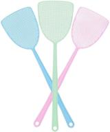 🪰 3-pack fly swatter | strong & flexible manual swat set for pest control | assorted colors (3 colors) logo