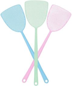 img 4 attached to 🪰 3-Pack Fly Swatter | Strong & Flexible Manual Swat Set for Pest Control | Assorted Colors (3 Colors)