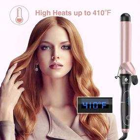 img 1 attached to 🔥 Curling Iron 1 1/2-inch: Instant Heat, Dual Voltage, Tourmaline Ceramic Coating, Glove Included