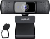 🎥 enhanced autofocus 1080p webcam: ausdom af640 full hd business web camera with dual noise reduction microphones, privacy cover, and wide-angle view – perfect for desktop/laptop/mac, ideal for skype/twitch/lync/webex logo