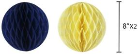 img 1 attached to Nautical Baby Shower Party Decorations Kit - Navy Blue, Gold, Cream. Tissue 🚢 Pom Poms, Honeycomb Lanterns, Balloons, Garland. Perfect for Birthdays, Bridal Showers, Retirement, and Anniversaries!