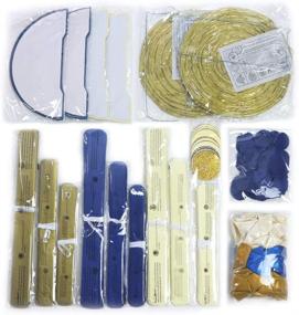 img 3 attached to Nautical Baby Shower Party Decorations Kit - Navy Blue, Gold, Cream. Tissue 🚢 Pom Poms, Honeycomb Lanterns, Balloons, Garland. Perfect for Birthdays, Bridal Showers, Retirement, and Anniversaries!