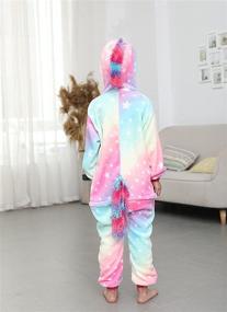 img 3 attached to 🦄 Stylish & Vibrant Colorful Unicorn Onesie Pajamas - Yinhexingkong Xin