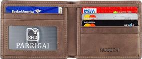 img 3 attached to Parrigai RFID Blocking Genuine Leather Men's Wallet