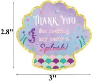 🧜 48pcs mermaid stickers thank you tags goodie bags labels for under the sea themed party favor logo