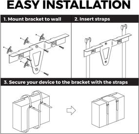 img 1 attached to Black Universal Wall Mount for Cable Boxes, DVD Players, Routers, Modems, and More – Enhance Comfort and Convenience