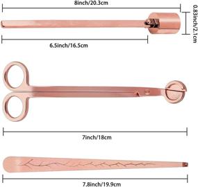 img 2 attached to 🕯️ Rose Gold 3-in-1 Candle Accessory Set: Candle Snuffer, Wick Dipper, Wick Trimmer Cutter with Gift Box for Scented Candle Enthusiasts