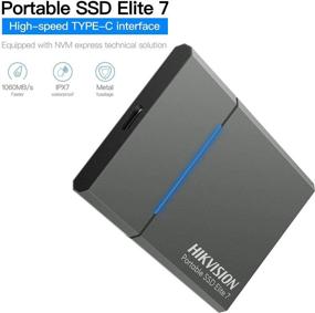 img 3 attached to 💾 HIKVISION Elite 7 Портативное SSD 500 ГБ (Серый) - Внешний NVME SSD, USB 3.2 Gen.2 до 1060 МБ/с, Водостойкий и Пылезащищенный, Твердотельный накопитель