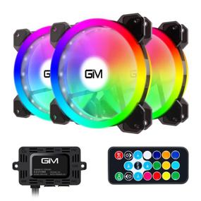 img 4 attached to GIM 120mm RGB Case Fans 3 Pack: Ultimate Cooling and Lighting Solution for PC Computer