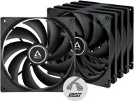 🌀 arctic f14 quiet pwm pst (5 pack) - 140 mm case fan with sharing technology, computer fan 200-1350 rpm - black логотип