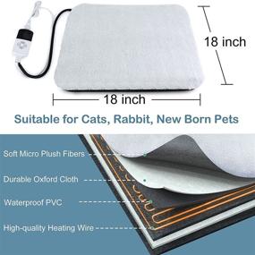 img 3 attached to 🐾 SHU UFANRO Pet Heating Pad: Waterproof Electric Heated Pad for Dogs and Cats with Washable Cover - Ideal for Whelping Box, Pregnant Dogs, and Pet Beds