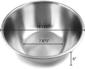 img 3 attached to 🥣 Fox Run Large Mixing Bowl - Ideal for Baking & Food Prep - 14.25 x 14.25 x 6.25 inches - Metallic Finish