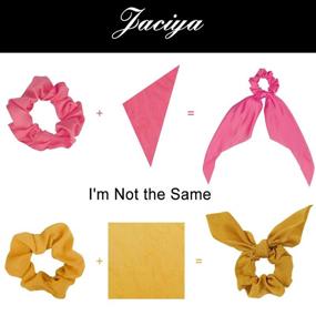 img 3 attached to 🎀 Jaciya 15 Pack Chiffon Hair Scrunchies: Soft and Elegant Hair Ties in 15 Colors