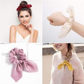 img 1 attached to 🎀 Jaciya 15 Pack Chiffon Hair Scrunchies: Soft and Elegant Hair Ties in 15 Colors