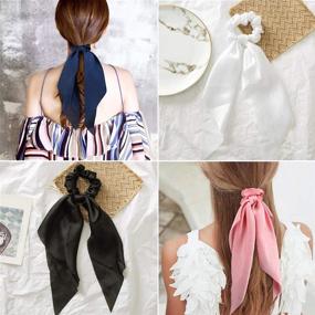 img 2 attached to 🎀 Jaciya 15 Pack Chiffon Hair Scrunchies: Soft and Elegant Hair Ties in 15 Colors