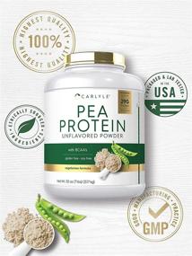 img 1 attached to 🌿 Carlyle Unflavored Pea Protein Powder 7lb - High Protein, Non-GMO, Gluten and Soy Free - Perfect for Vegetarian Diet