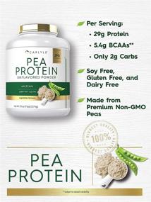 img 2 attached to 🌿 Carlyle Unflavored Pea Protein Powder 7lb - High Protein, Non-GMO, Gluten and Soy Free - Perfect for Vegetarian Diet