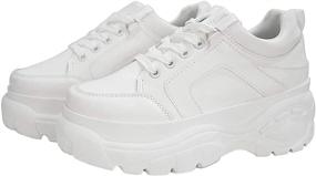 img 2 attached to LUCKY STEP Platform Sneakers Athletic Women's Shoes